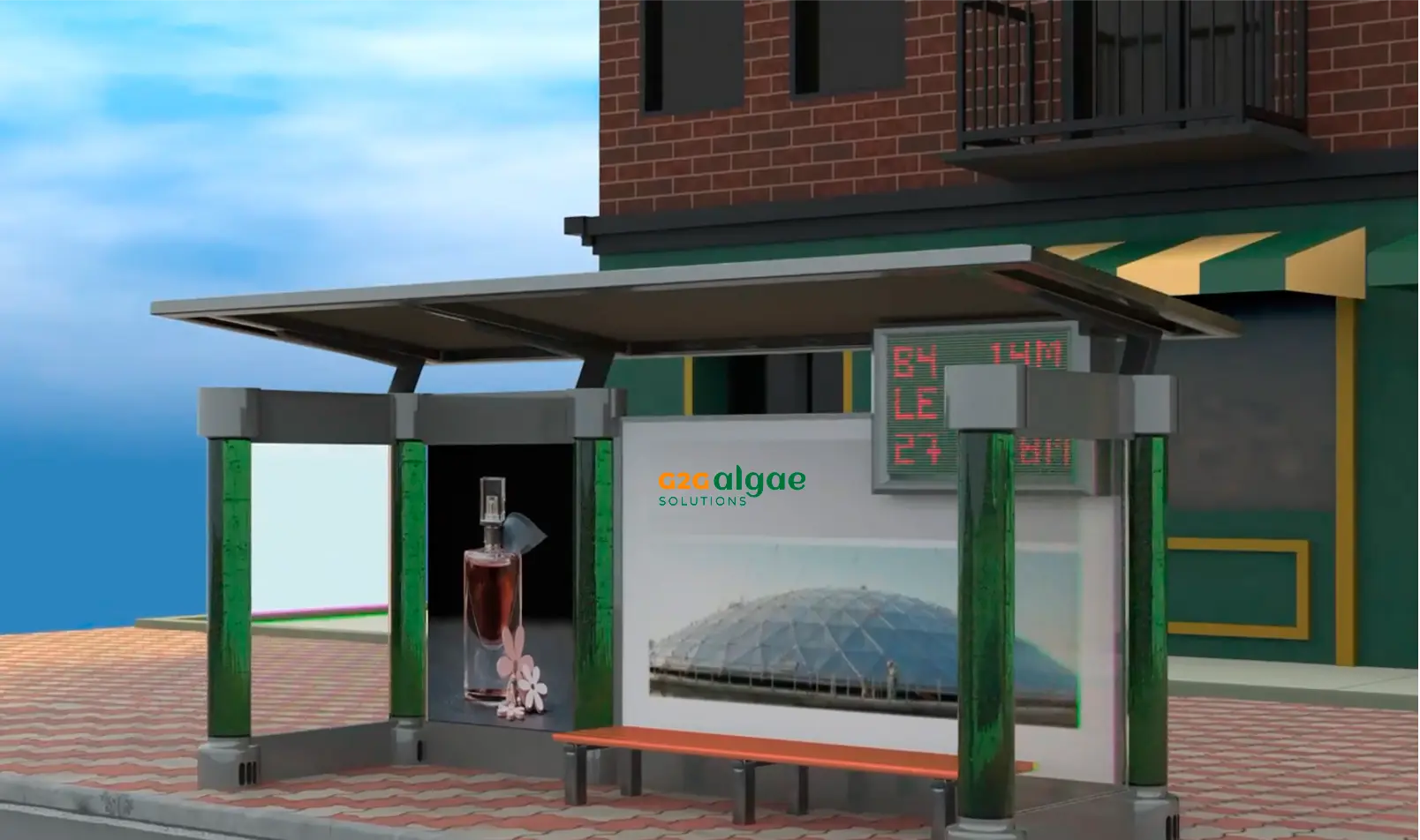 Tecnología verde integrada en el paisaje urbano